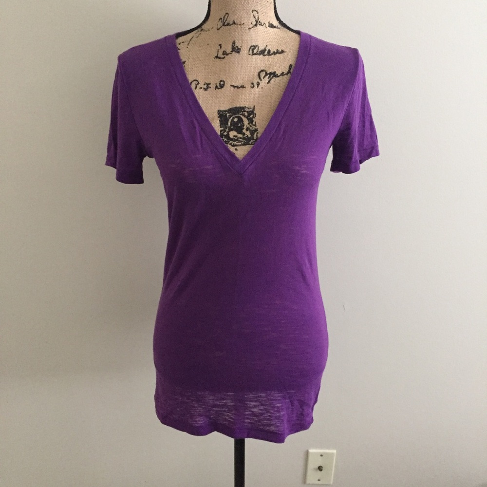 -PINK Victoria's Secret Layering Tee, purple Smal